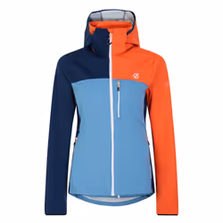 Dare 2B Womens/Ladies Lexan Colour Block Soft Shell Jacket - 18 UK, Niagara Blue/Satsuma