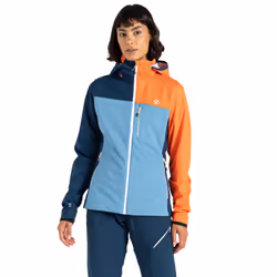 Dare 2B Womens/Ladies Lexan Colour Block Soft Shell Jacket - 18 UK, Niagara Blue/Satsuma