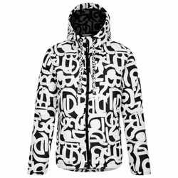Dare 2B Womens/Ladies Society Graffiti Padded Jacket - 12 UK, Black/White