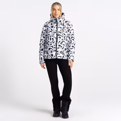 Dare 2B Womens/Ladies Society Graffiti Padded Jacket - 12 UK, Black/White