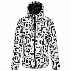Dare 2B Womens/Ladies Society Graffiti Padded Jacket - 18 UK, Black/White
