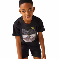 Regatta Childrens/Kids Alvardo VIII Mountain T-Shirt - 5-6 Years, Black