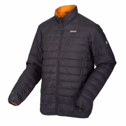 Regatta Mens Hillpack Quilted Insulated Jacket - XXL, Ash/Orange Pepper