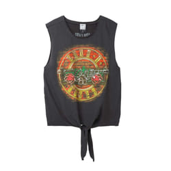 Amplified Womens/Ladies Neon Bullet Guns N Roses Top - XL, Charcoal
