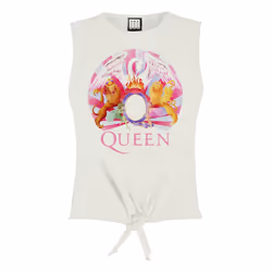 Amplified Womens/Ladies Live At The Opera Queen Vintage Crop Top - XS, White