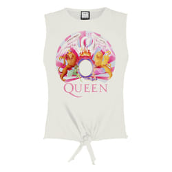 Amplified Womens/Ladies Live At The Opera Queen Vintage Crop Top - XS, White
