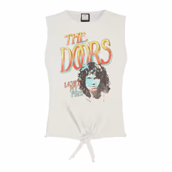 Amplified Womens/Ladies Light My Fire The Doors Vintage Crop Top - S, White
