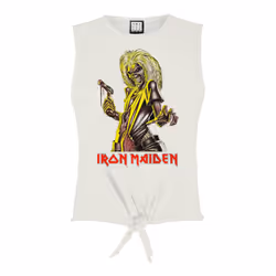Amplified Womens/Ladies Killers Iron Maiden Vintage Crop Top - XS, White