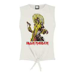 Amplified Womens/Ladies Killers Iron Maiden Vintage Crop Top - XS, White