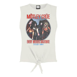 Amplified Womens/Ladies Every Mothers Nightmare Motley Crue Vintage Crop Top - XS, White
