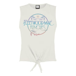 Amplified Womens/Ladies Rumours Floral Fleetwood Mac Vintage Crop Top - XS, White