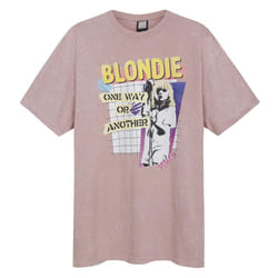 Amplified Mens One Way Or Another Blondie Vintage T-Shirt - XS, Pink Thrift