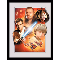 Star Wars Episode I Montage Breakout Framed Poster