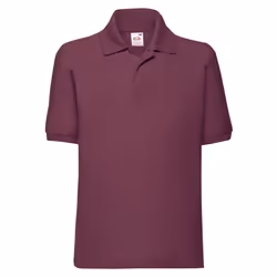 Fruit of the Loom Childrens/Kids 65/35 Plain Pique Polo Shirt - 12-13 Years, Burgundy