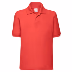 Fruit of the Loom Childrens/Kids 65/35 Plain Pique Polo Shirt - 12-13 Years, Red