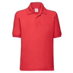 Fruit of the Loom Childrens/Kids 65/35 Plain Pique Polo Shirt - 12-13 Years, Red