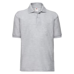 Fruit of the Loom Childrens/Kids 65/35 Plain Pique Polo Shirt - 12-13 Years, Heather Grey