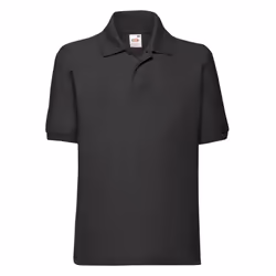 Fruit of the Loom Childrens/Kids 65/35 Plain Pique Polo Shirt - 12-13 Years, Black