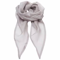 Premier Unisex Adult Colours Chiffon Scarf - One Size, Silver