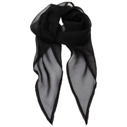 Premier Unisex Adult Colours Chiffon Scarf - One Size, Black