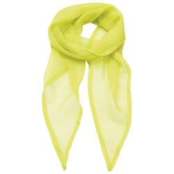 Premier Unisex Adult Colours Chiffon Scarf - One Size, Lime