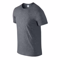 Gildan Mens Softstyle Heather T-Shirt - L, Dark Heather
