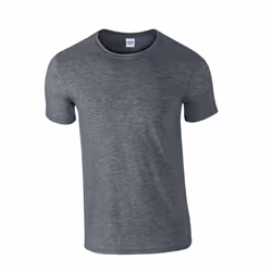 Gildan Mens Softstyle Heather T-Shirt - S, Dark Heather