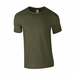 Gildan Mens Softstyle Heather T-Shirt - S, Military Green