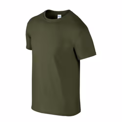 Gildan Mens Softstyle Heather T-Shirt - S, Military Green