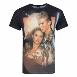 Star Wars Mens Attack Of The Clones Sublimation T-Shirt - XXL, Multicoloured