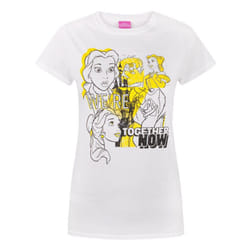Disney Womens/Ladies Beauty And The Beast Belle Together T-Shirt - S, White