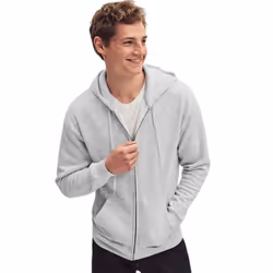 Fruit of the Loom Unisex Adult Premium Full Zip Hoodie - M, Heather Grey