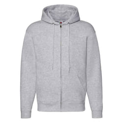 Fruit of the Loom Unisex Adult Premium Full Zip Hoodie - S, Heather Grey