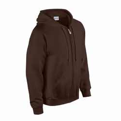 Gildan Mens Heavy Blend Full Zip Hoodie - 3XL, Dark Chocolate