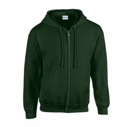 Gildan Mens Heavy Blend Full Zip Hoodie - 3XL, Forest Green