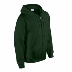 Gildan Mens Heavy Blend Full Zip Hoodie - 3XL, Forest Green