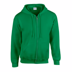 Gildan Mens Heavy Blend Full Zip Hoodie - 3XL, Irish Green