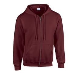 Gildan Mens Heavy Blend Full Zip Hoodie - 3XL, Maroon