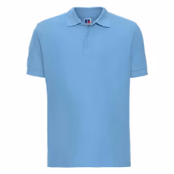 Russell Mens Ultimate Cotton Pique Polo Shirt - S, Sky Blue