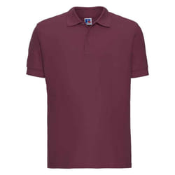 Russell Mens Ultimate Cotton Pique Polo Shirt - XL, Burgundy