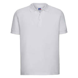 Russell Mens Ultimate Cotton Pique Polo Shirt - XXL, White
