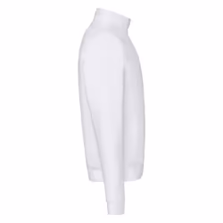 Fruit Of The Loom Mens Premium Zip Neck Heather Sweatshirt - XXL, White