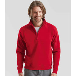 Fruit of the Loom Mens Premium Polycotton Sweatshirt - S, Red