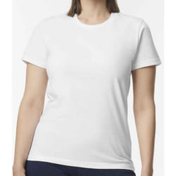 Gildan Womens/Ladies Soft Midweight T-Shirt - 3XL, White