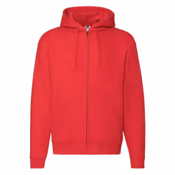 Fruit of the Loom Unisex Adult Premium Full Zip Hoodie - S, Red