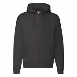 Fruit of the Loom Unisex Adult Premium Full Zip Hoodie - S, Black