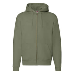 Fruit of the Loom Unisex Adult Premium Full Zip Hoodie - S, Classic Olive