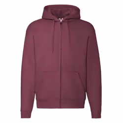 Fruit of the Loom Unisex Adult Premium Full Zip Hoodie - S, Burgundy