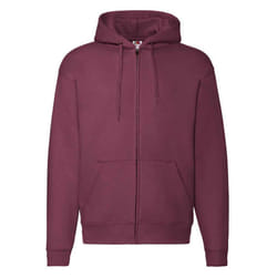 Fruit of the Loom Unisex Adult Premium Full Zip Hoodie - S, Burgundy