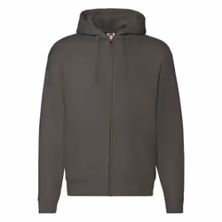 Fruit of the Loom Unisex Adult Premium Full Zip Hoodie - S, Charcoal